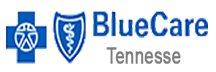 BlueCare Tennessee logo featuring a shield with a caduceus symbol.