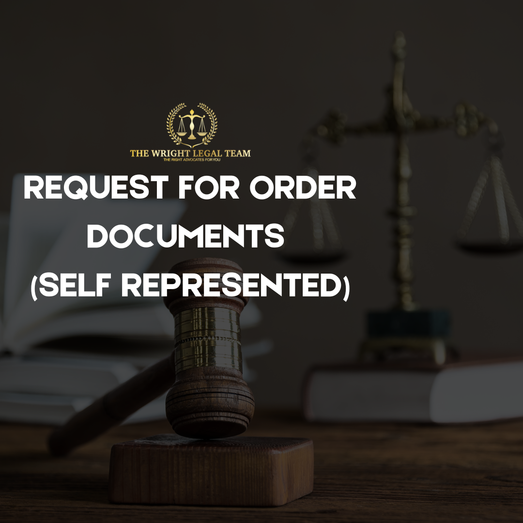 Request for Order Documents (Self Represented)