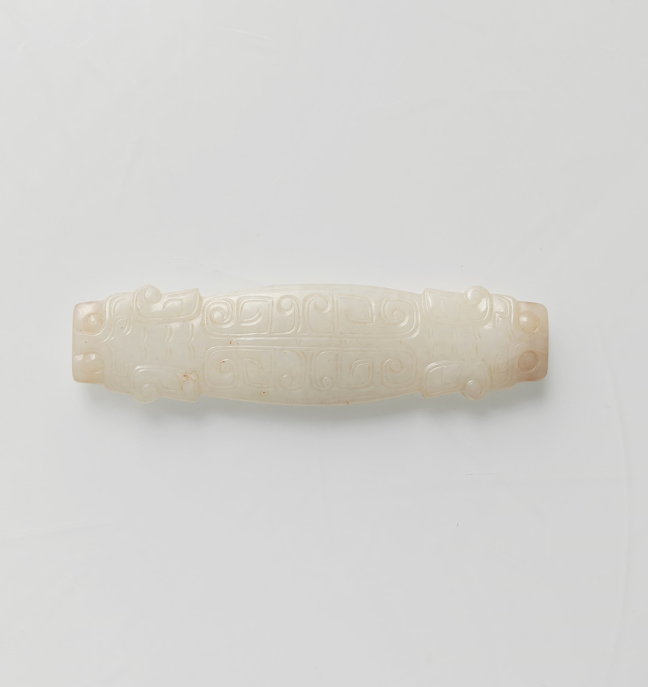 A Chinese White Jade Chilong Dragon Pendant
