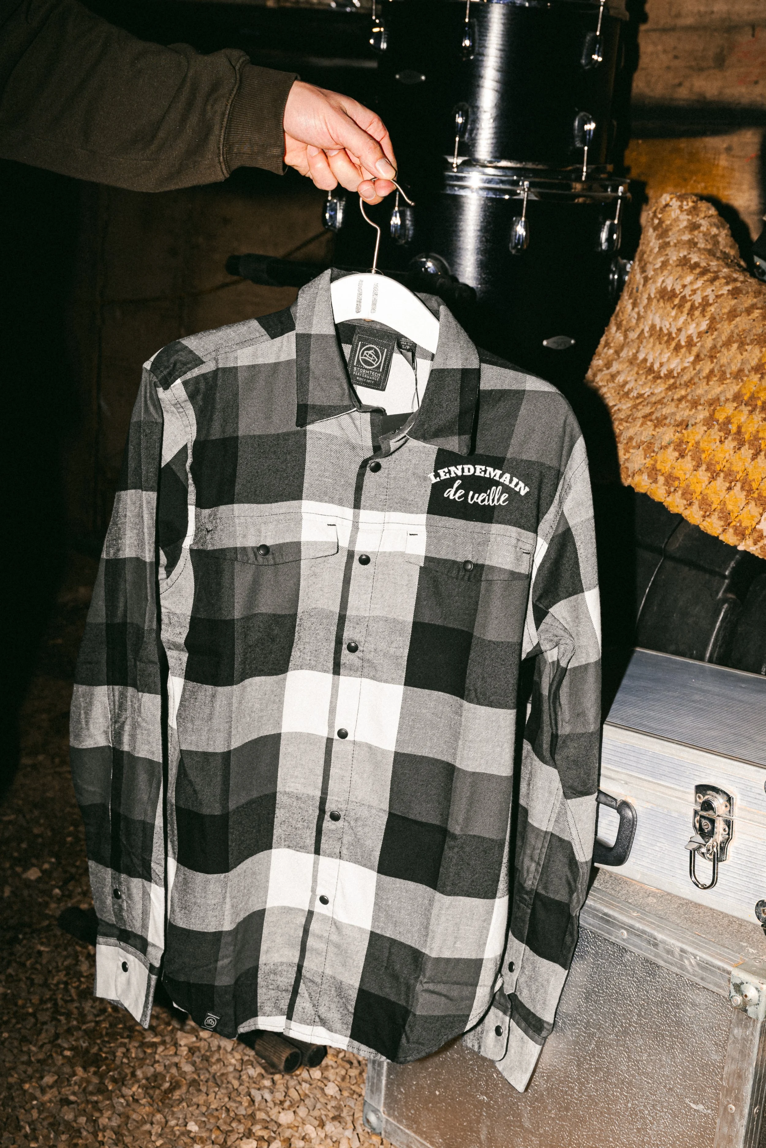 Chemise à carreaux | Unisexe | Grise