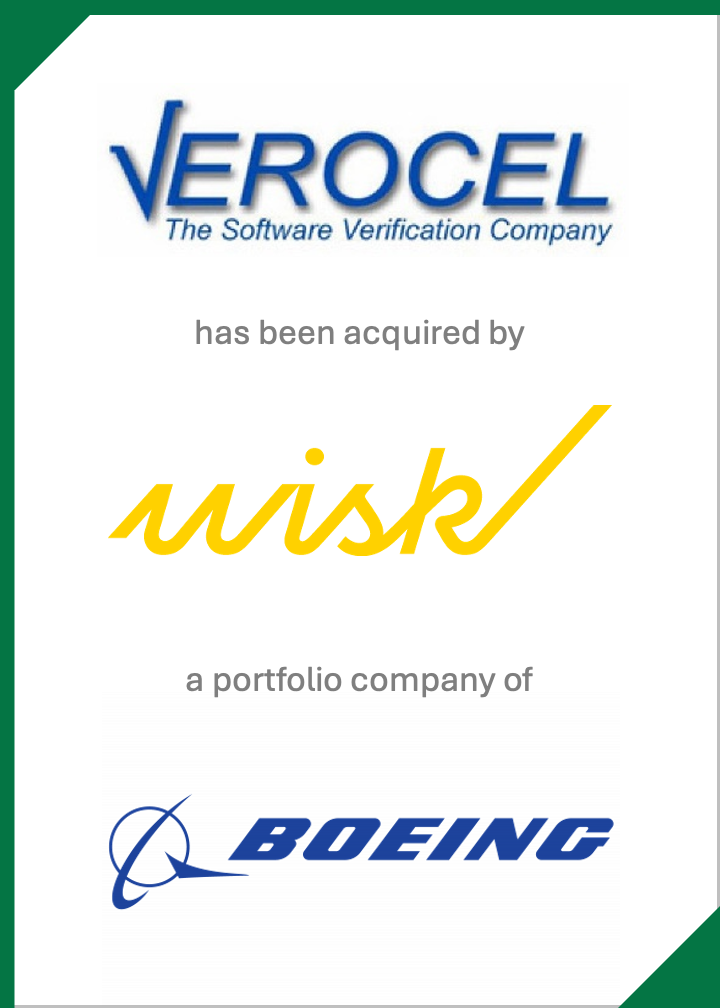 Veroce, The Software Verification Company, has been acquired by Wink, a portfolio company of Boeing.