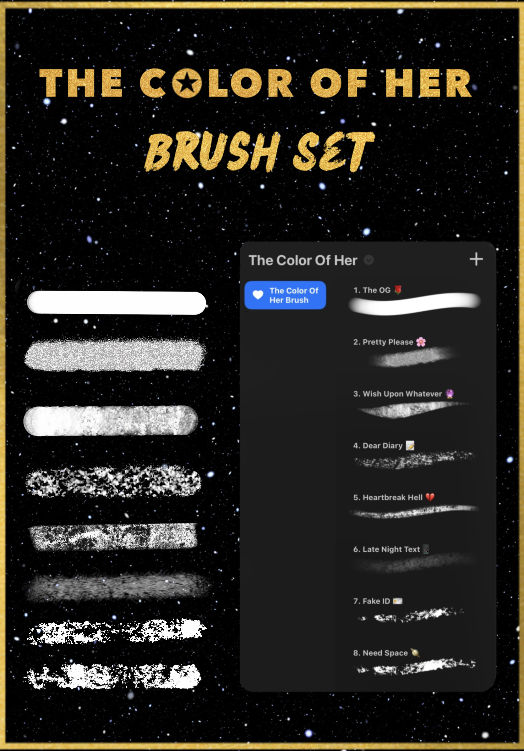 The Color Of Her Brush Set