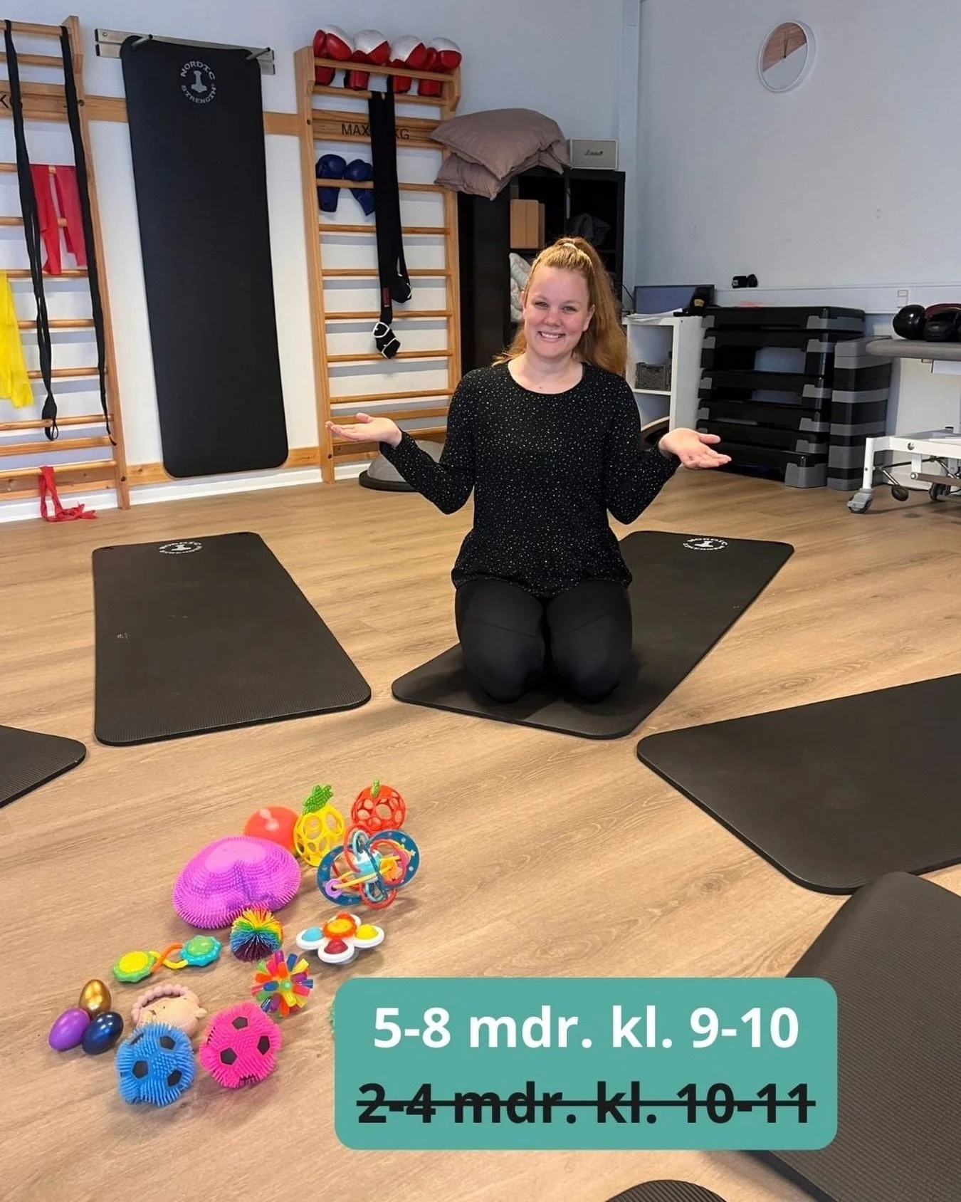 Der er fortsat et par ledige pladser p&aring; 5-8 mdr. BabyTummel holdet - og I kan snildt n&aring; at tilmelde jer inden opstart i uge 6! 

ALLE PLADSER P&Aring; 2-4 MDR. HOLDET ER OPTAGET! D&eacute;t her! Det g&oslash;r mig s&aring; glad og taknemm