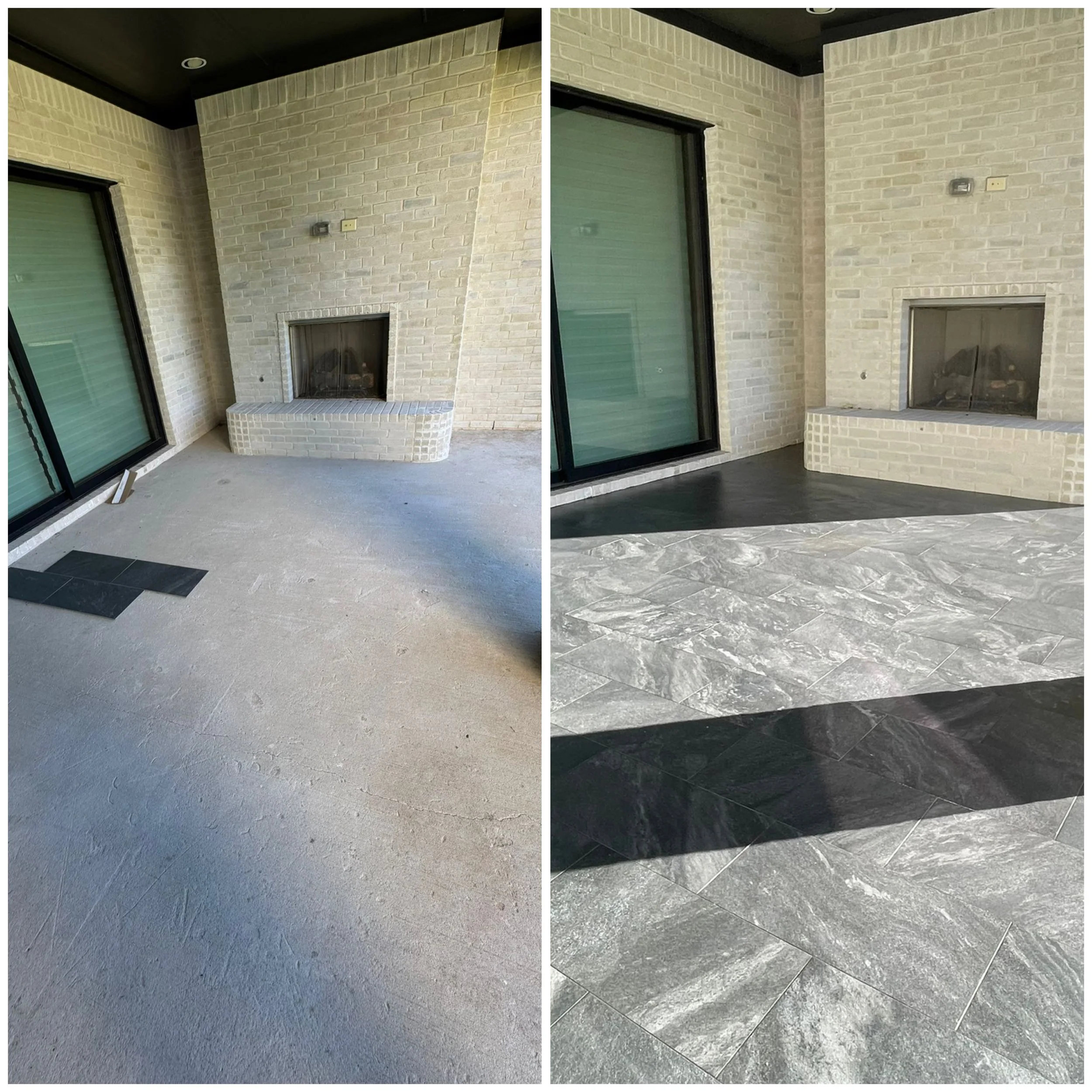 Tile Patio Makeover