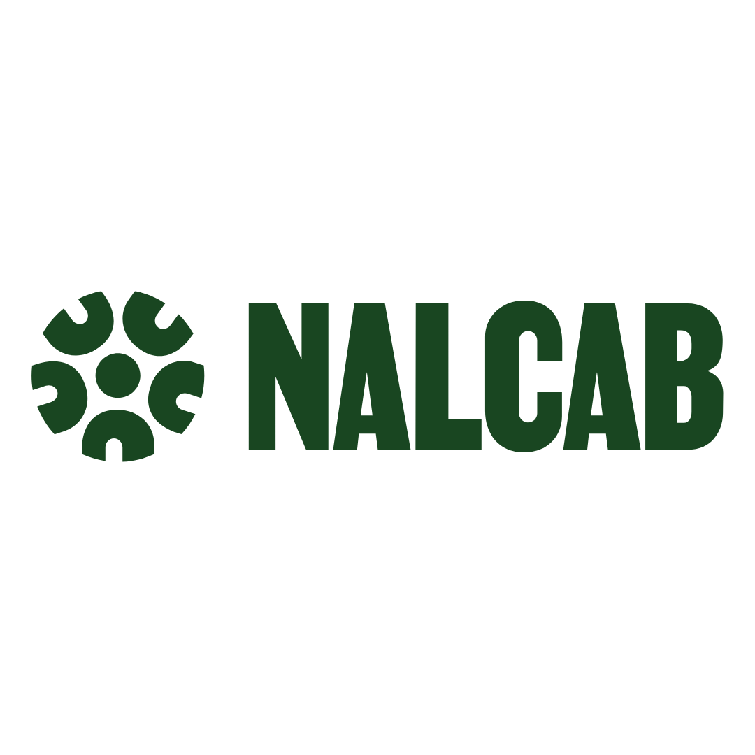 NALCAB logo in green with a stylized circular emblem on the left side.