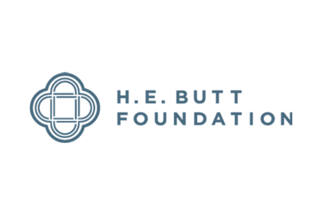Logo of the H.E. Butt Foundation with a decorative emblem and the foundation's name.