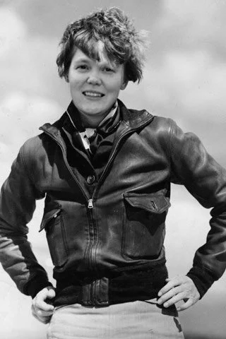 Joy's face, Amelia Earhart's body.