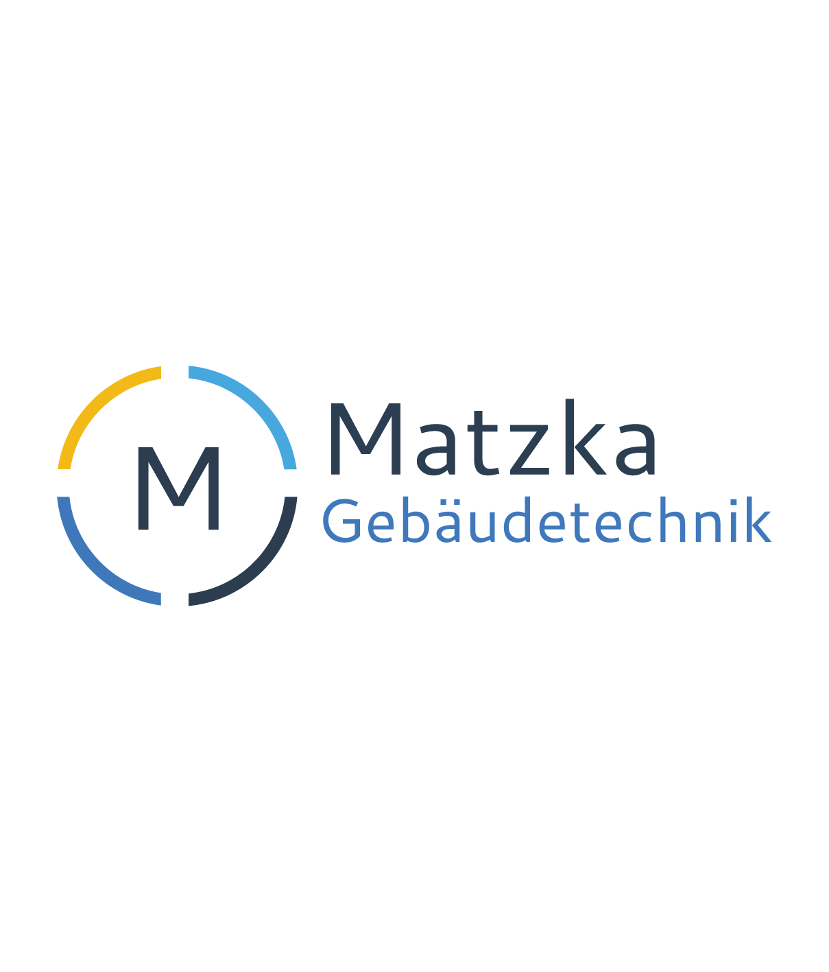 Logo von Matzka Gebäudetechnik, bestehend aus einem stilisierten Kreis mit vier farbigen Segmenten