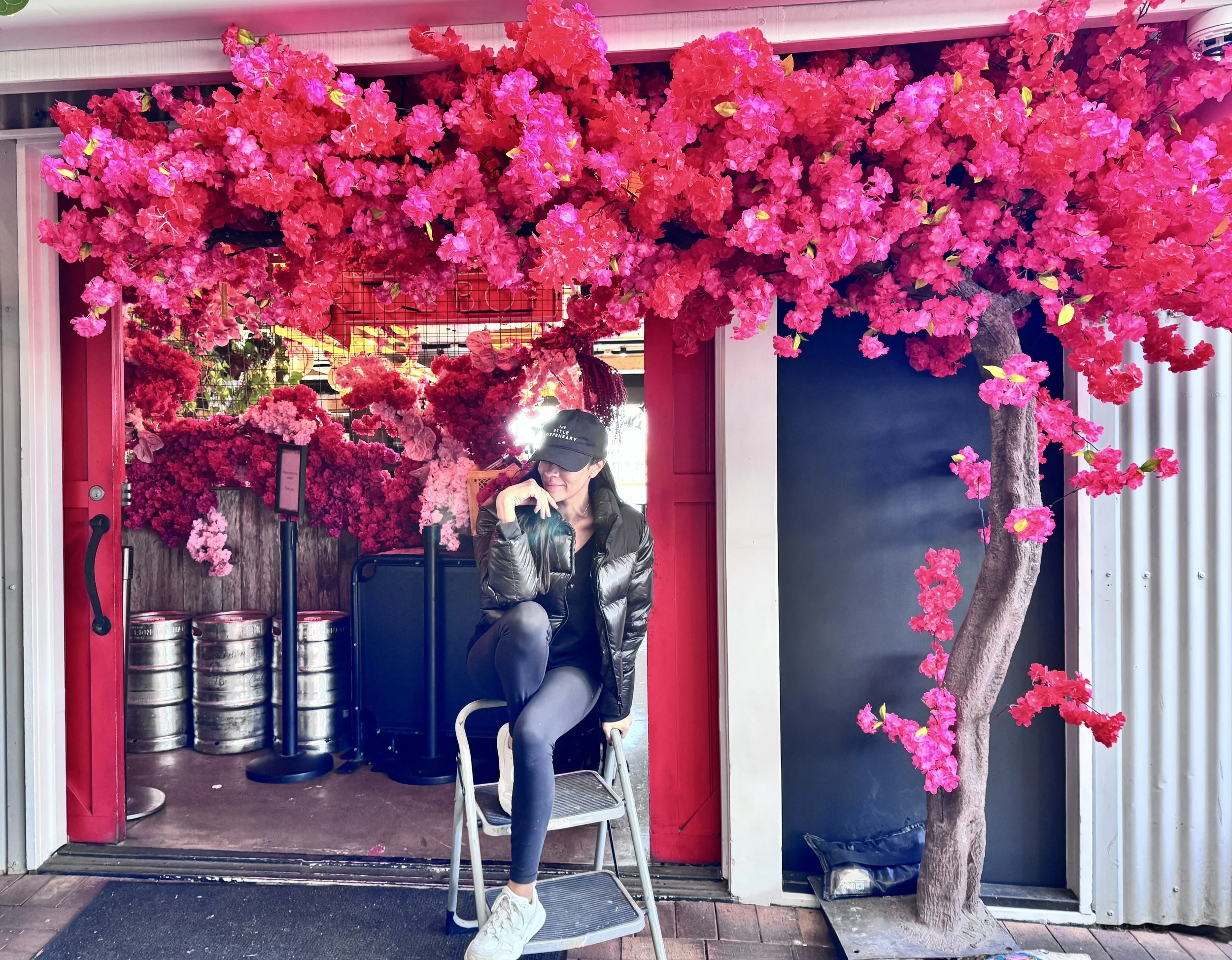 Rice Boi Restaurant:  Beer Garden and Floral Installation
