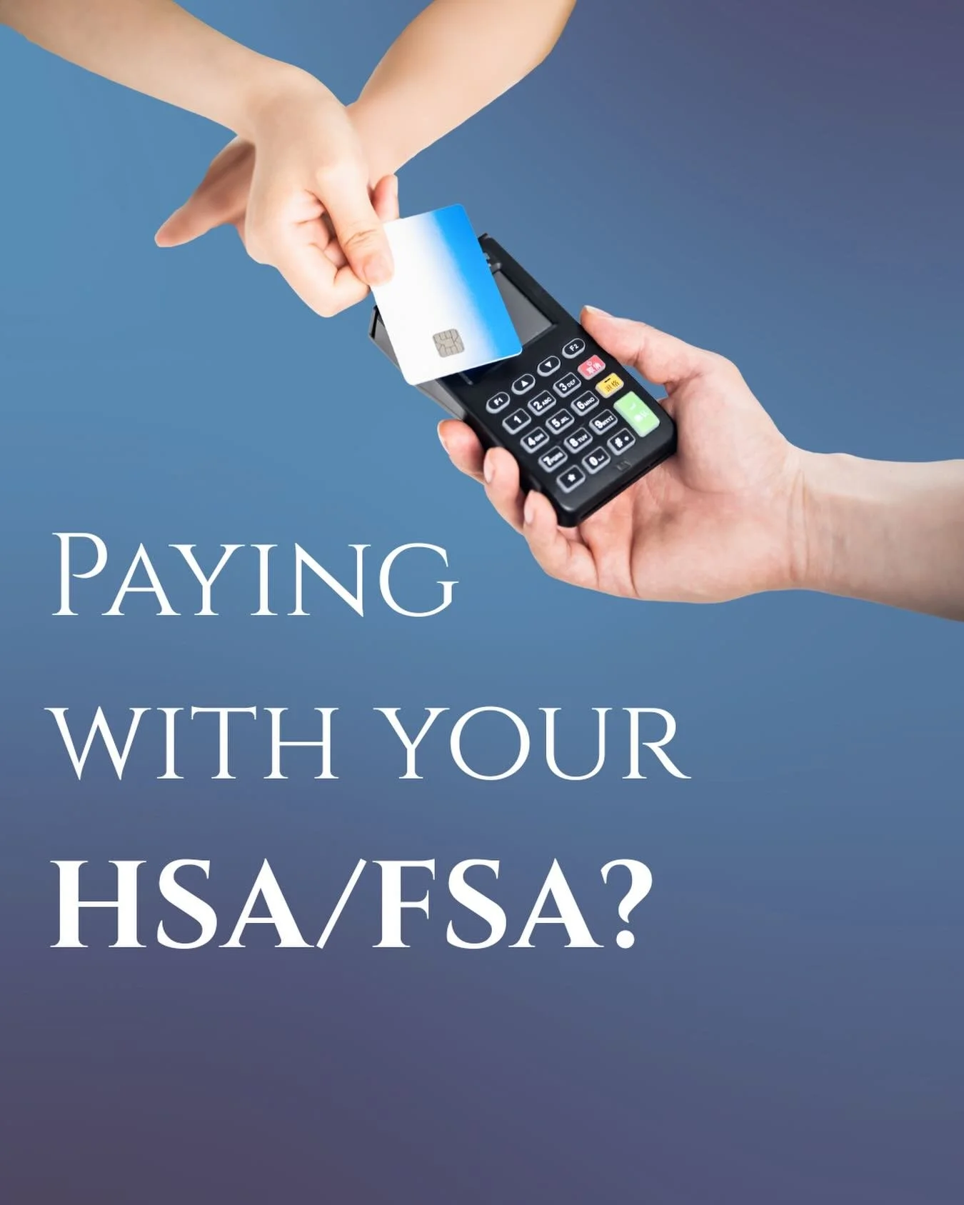 HSA/FSA Cards Accepted 💳

Did you know you may be able to use your HSA or FSA card for massage therapy?

In some cases, it can be considered part of your healthcare when it&rsquo;s used to support things like chronic pain, injury recovery, or medica