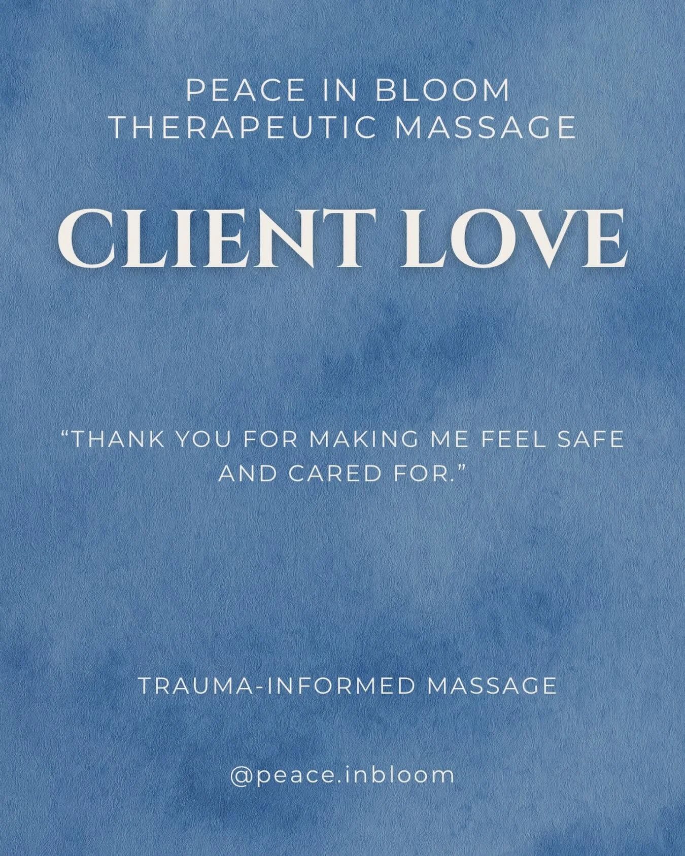I don&rsquo;t use the word &ldquo;safe&rdquo; to describe my work. That&rsquo;s something each person defines for themselves.

That said, it means everything to me when a client tells me they feel comfortable and at ease with me. I can&rsquo;t think 