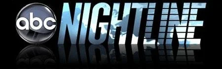 ABC Nightline logo with a black background and blue text.