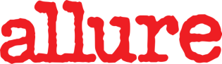 Red allure logo with lowercase letters on a white background.