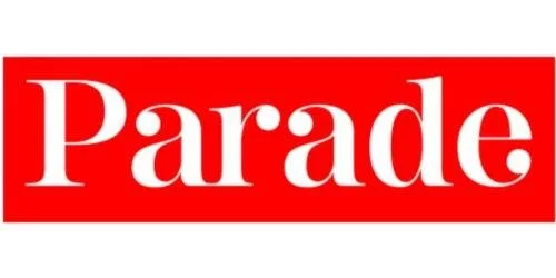Red background with the word 'Parade' in white text