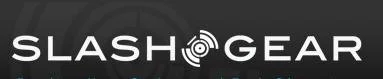 Logo of SlashGear website with black background and white text.