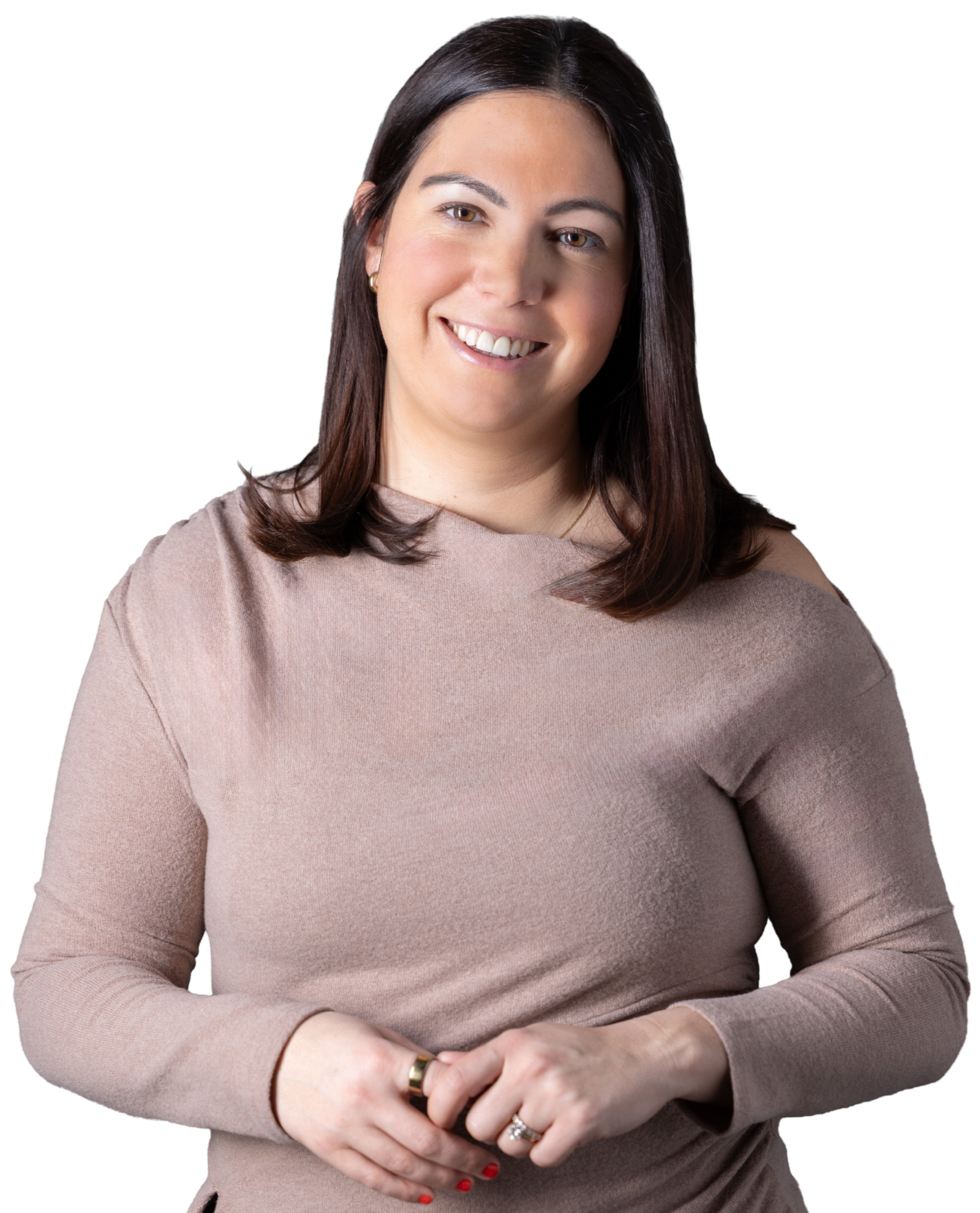 Hayley Gray is a smiling young woman with straight dark hair