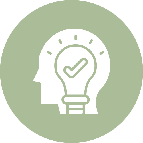 side profile of a human head with a lightbulb inside of it