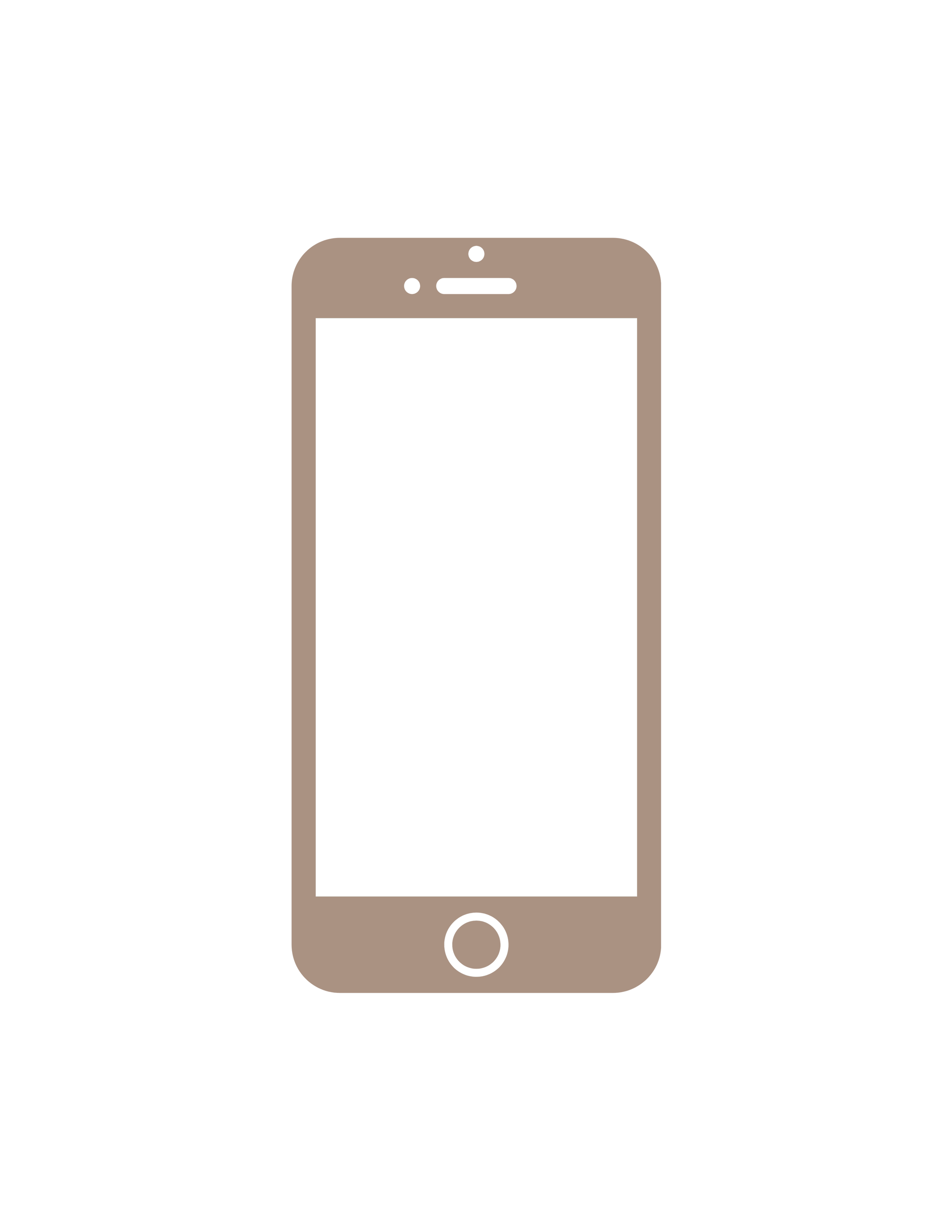 Illustration of a smartphone with a blank screen.