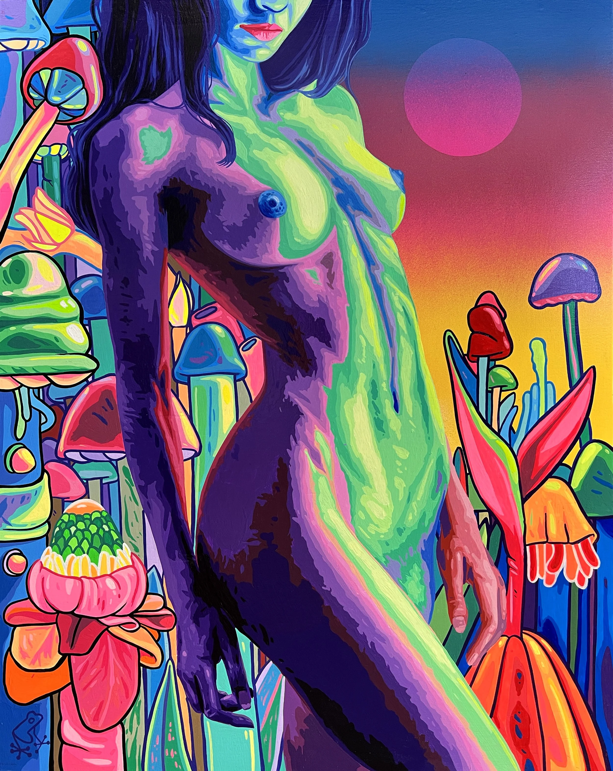 Planta 037- Fruta; 2022; Acrílico sobre Tabla, 40x50cm