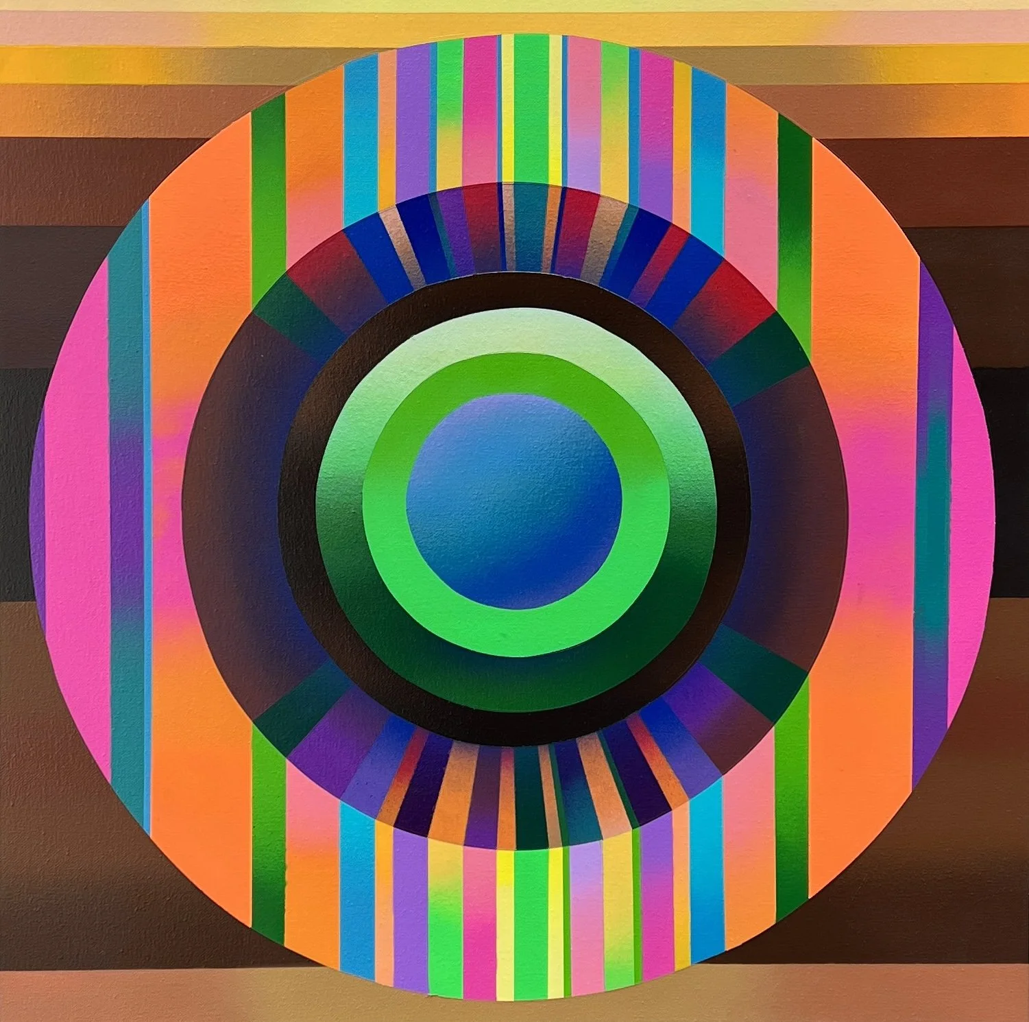 ABST. NO. 9- Fibonacci Serie; 2023; Spray sobre Lienzo; 60x60cm