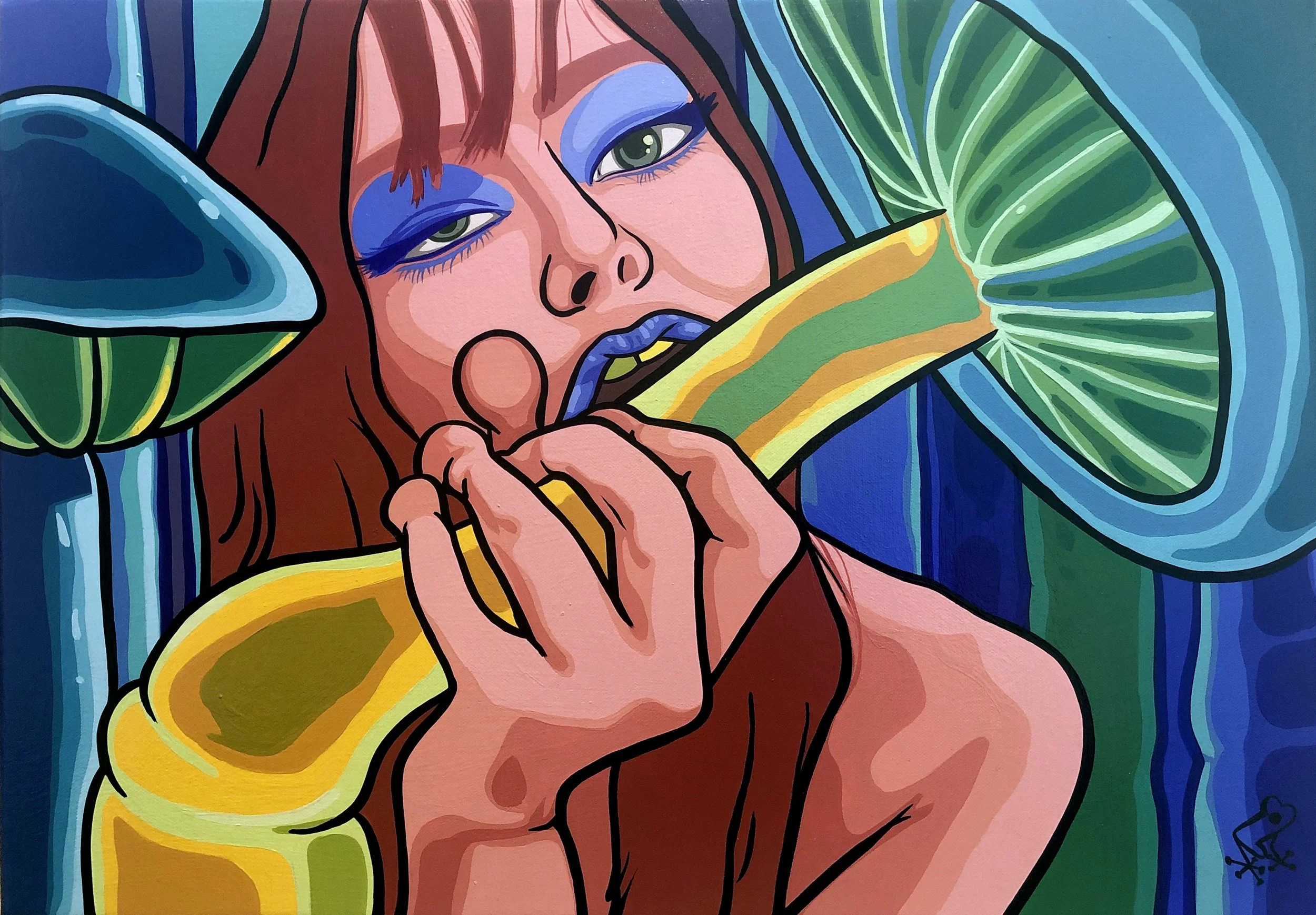 Ginger bug´s cousin; 2020; Acrílico sobre Lienzo; 38x55cm