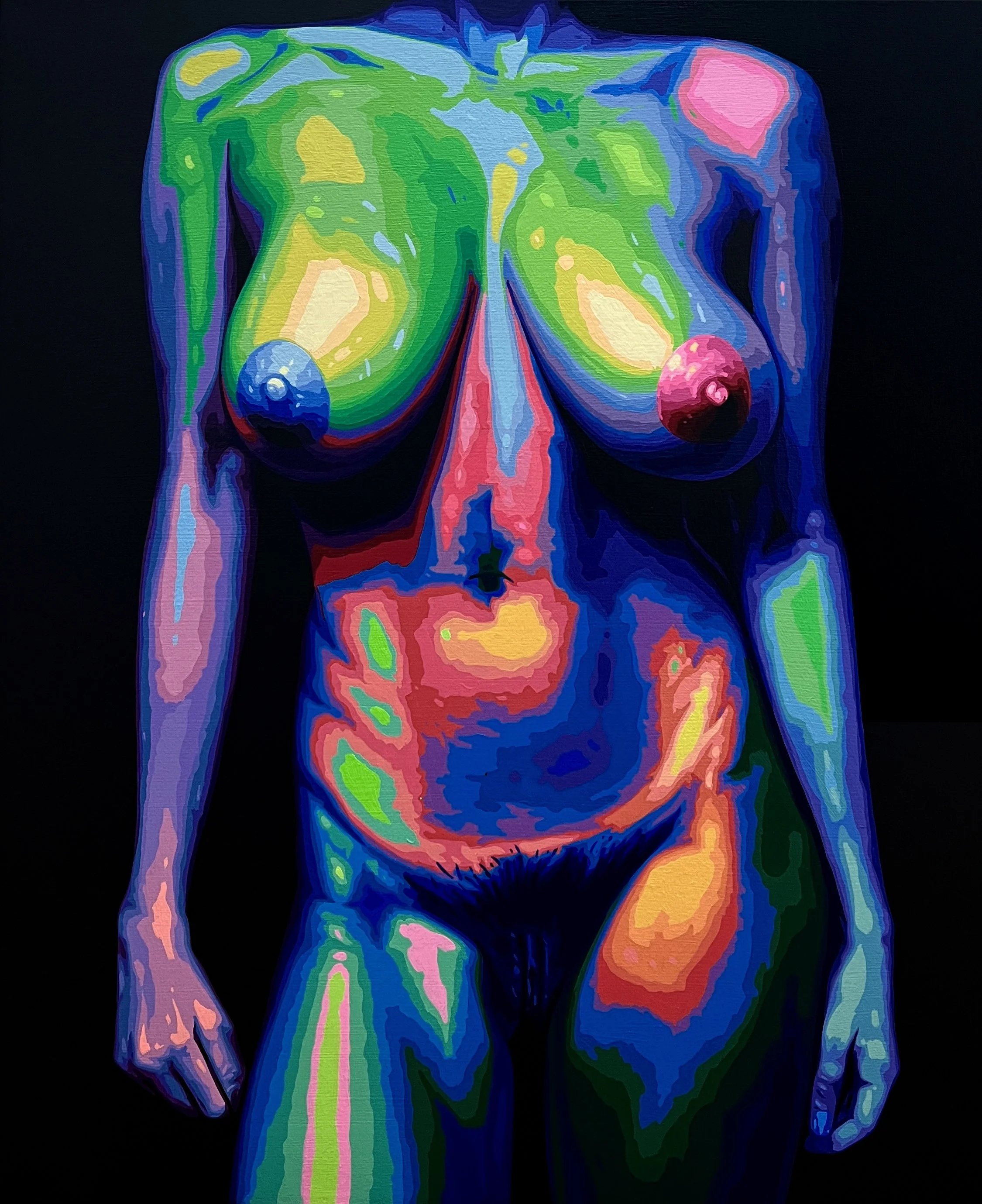 Planta 993-Evolución del Sistema Político, 2024, Acrílico sobre Lienzo, 60x73cm