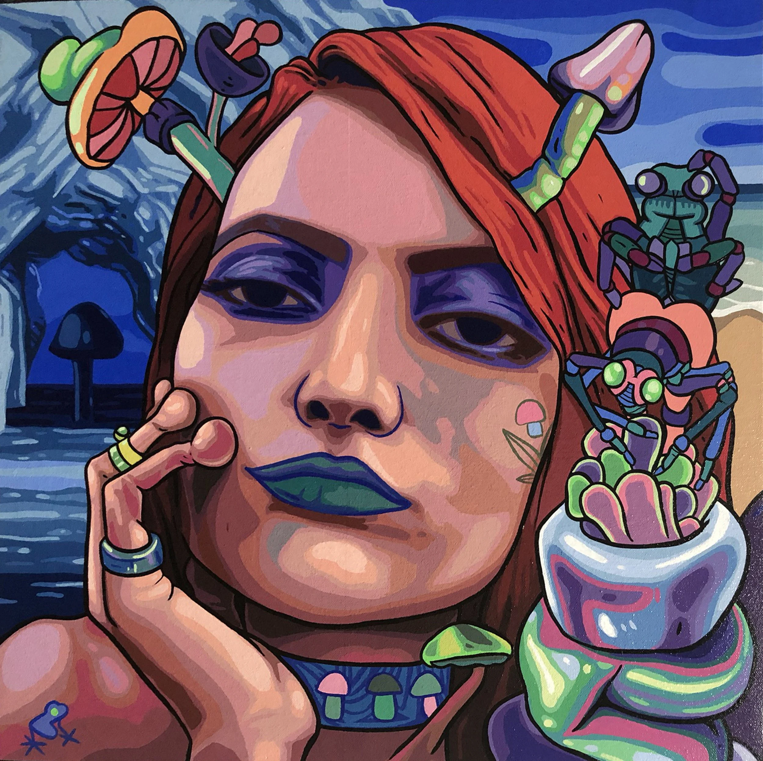 Ginger Bug; 2020; Acrílico sobre Lienzo; 50x50cm. 