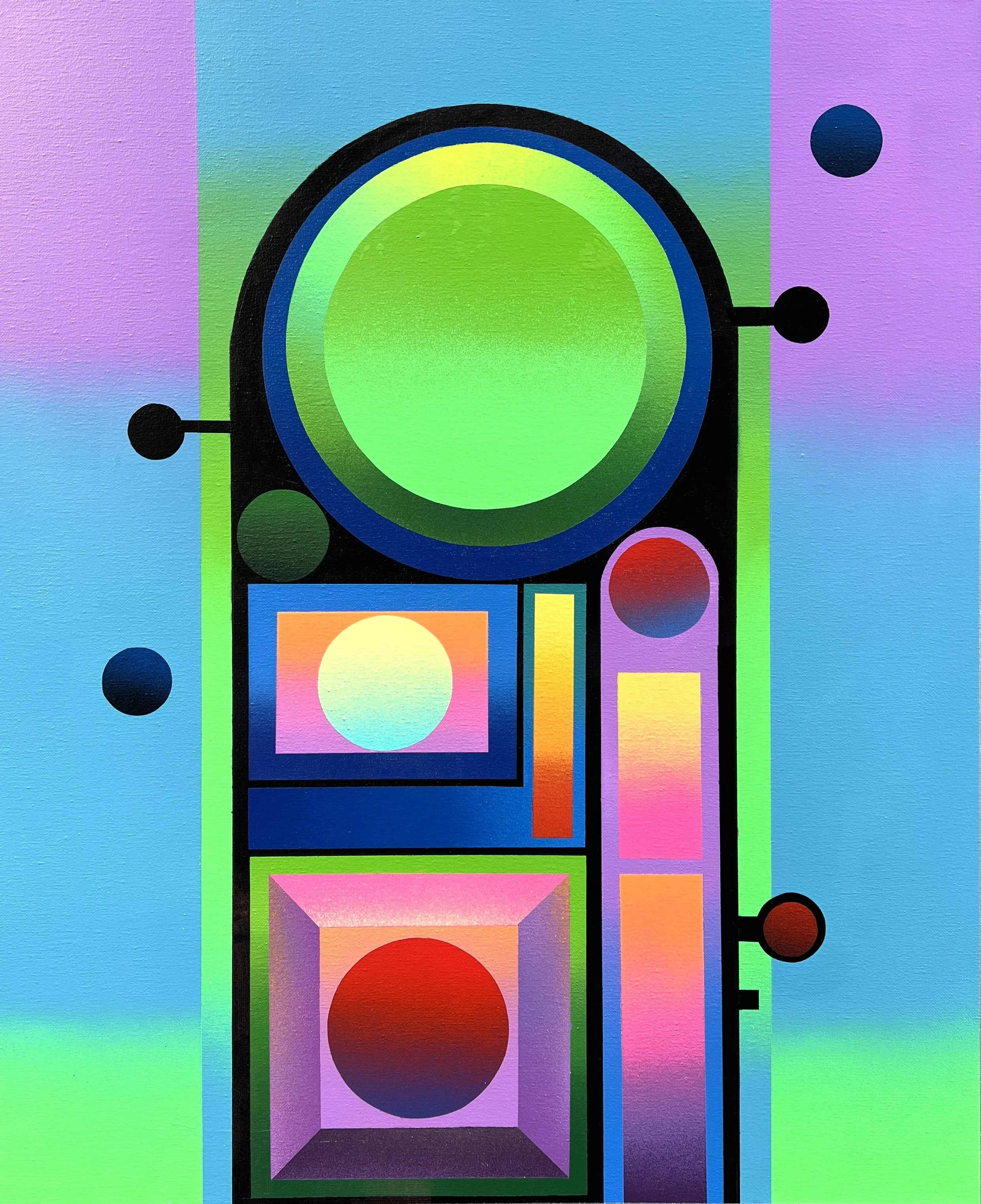 ABST. NO. 4- Puerta Colonial; 2023; Spray sobre Lienzo; 73x60cm