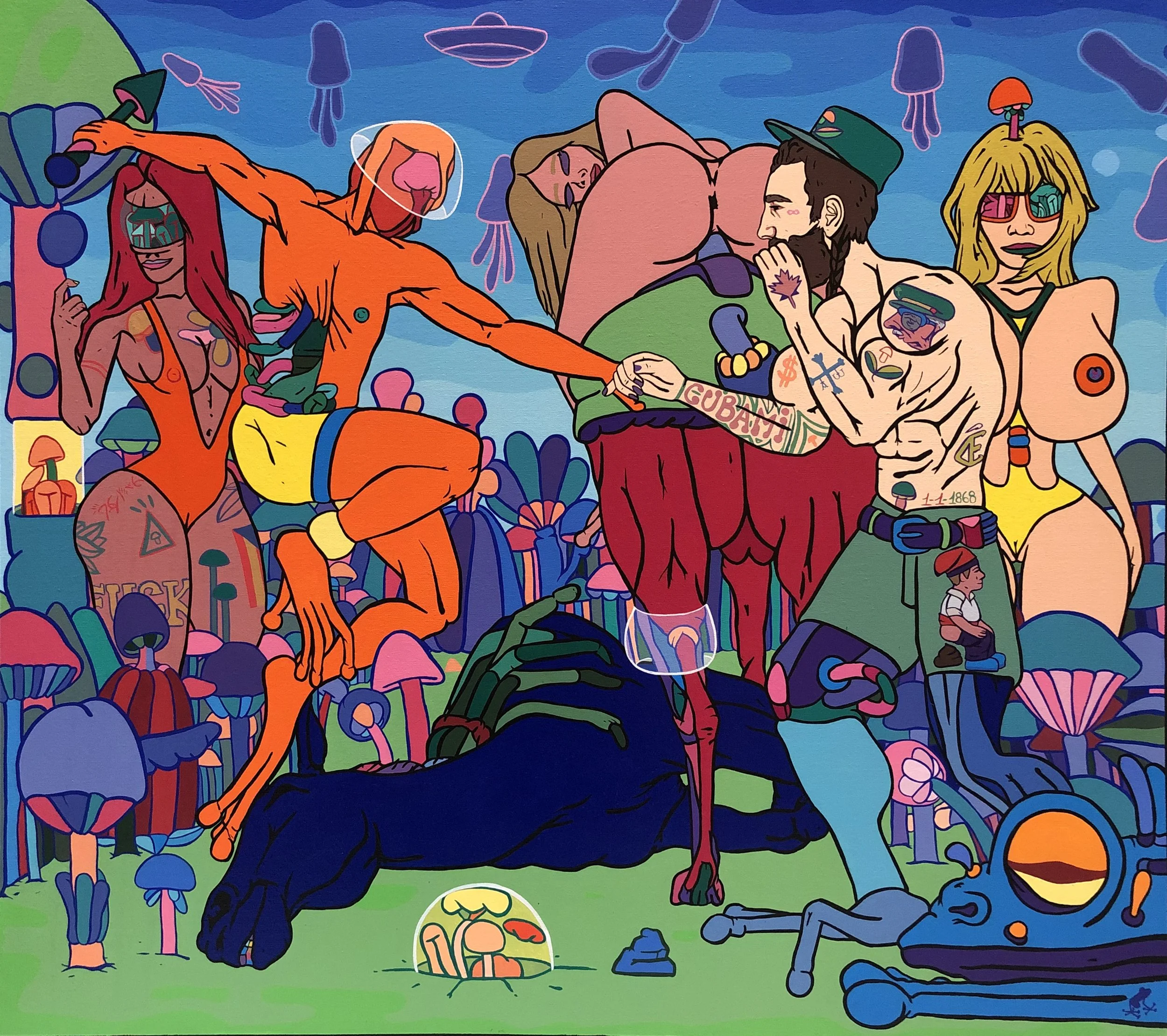 Cástrame; 2020; Acrílico sobre Lienzo, 101x91cm