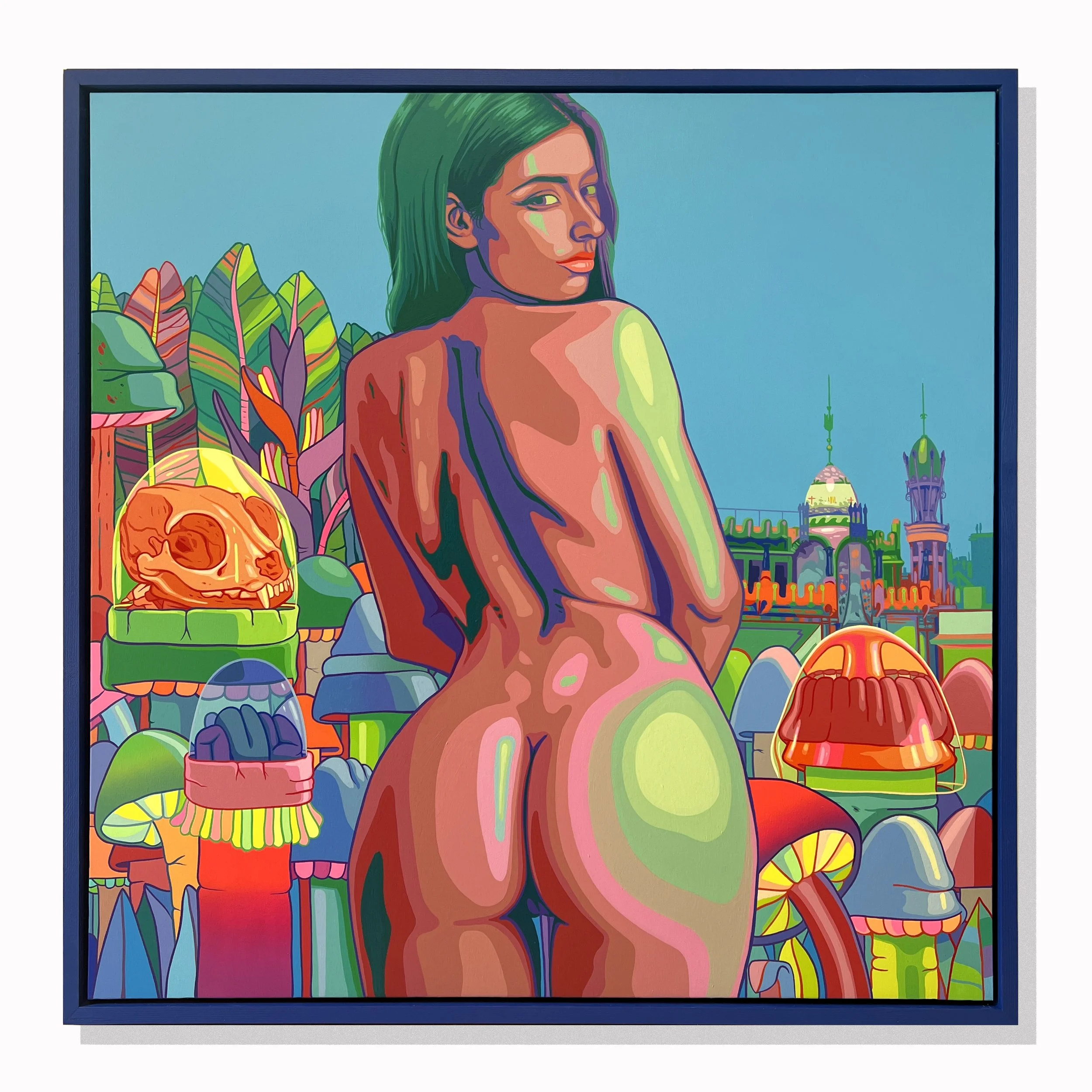 The Girl from El Born; 2026; Acrílico y Spray sobre Lienzo; 100x100cm