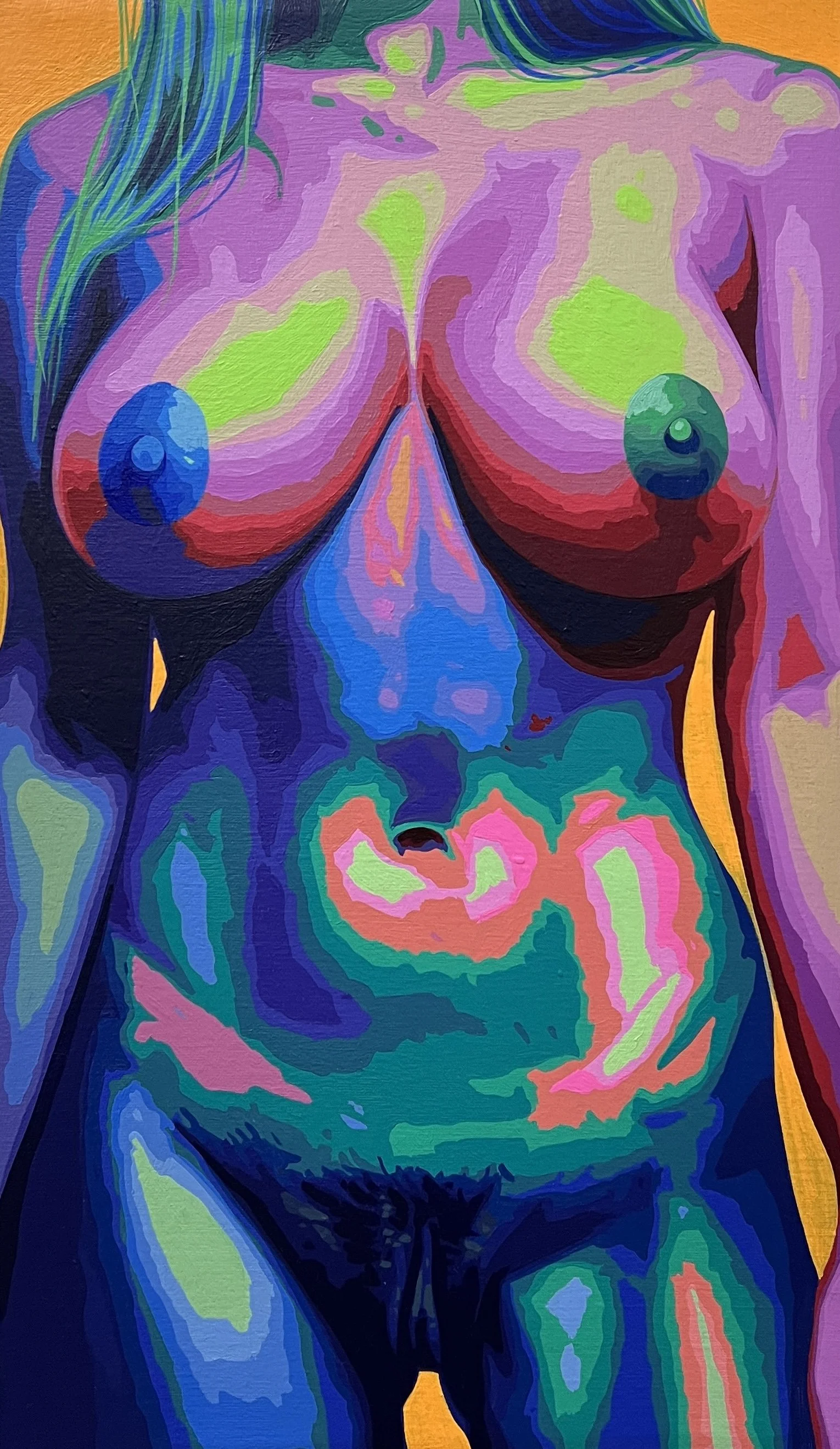 Planta 072-El engaño; 2024; Acrílico sobre Lienzo, 41x24cm