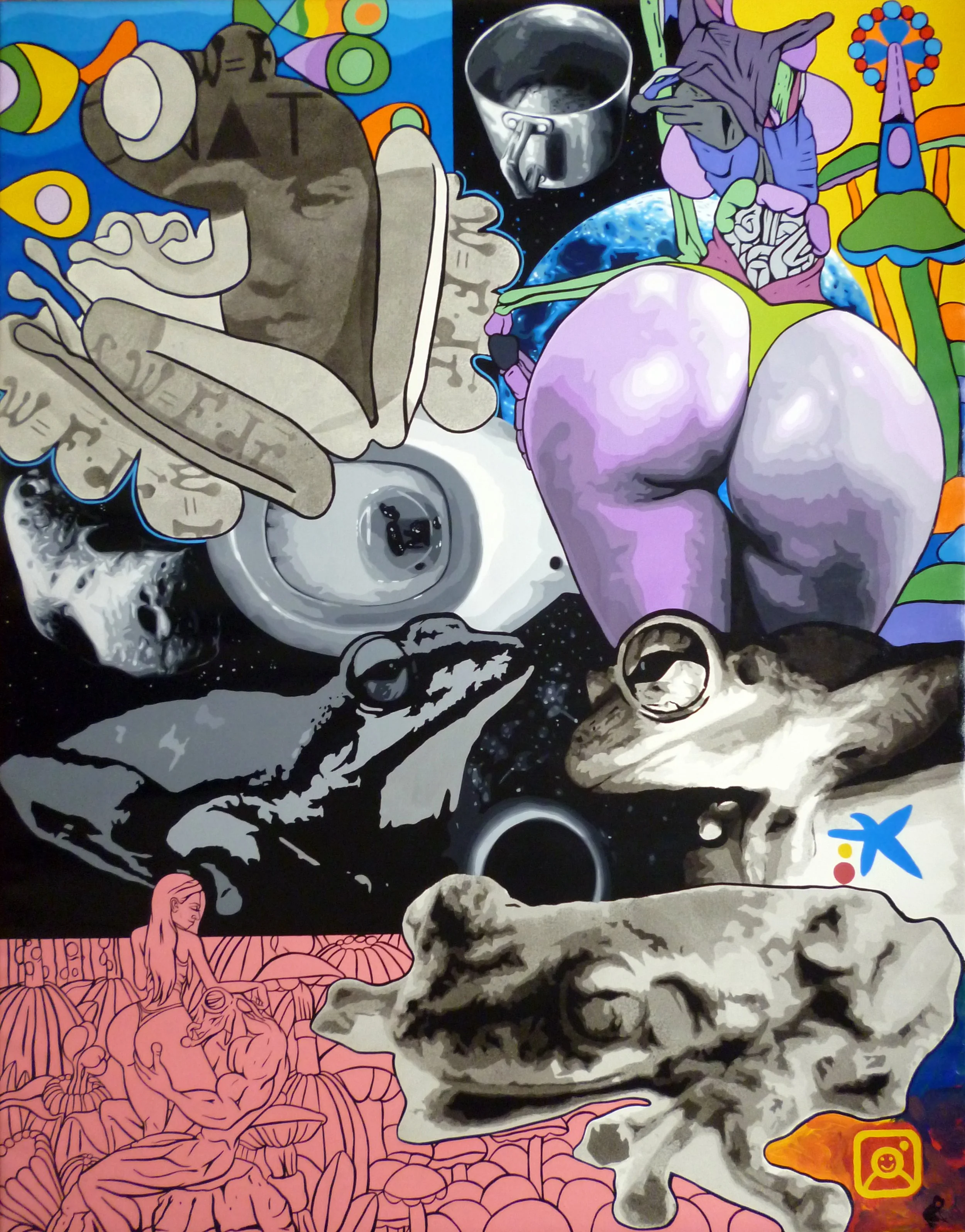 Agujeros Negros; 2019; Acrílico sobre Lienzo; 92x73cm