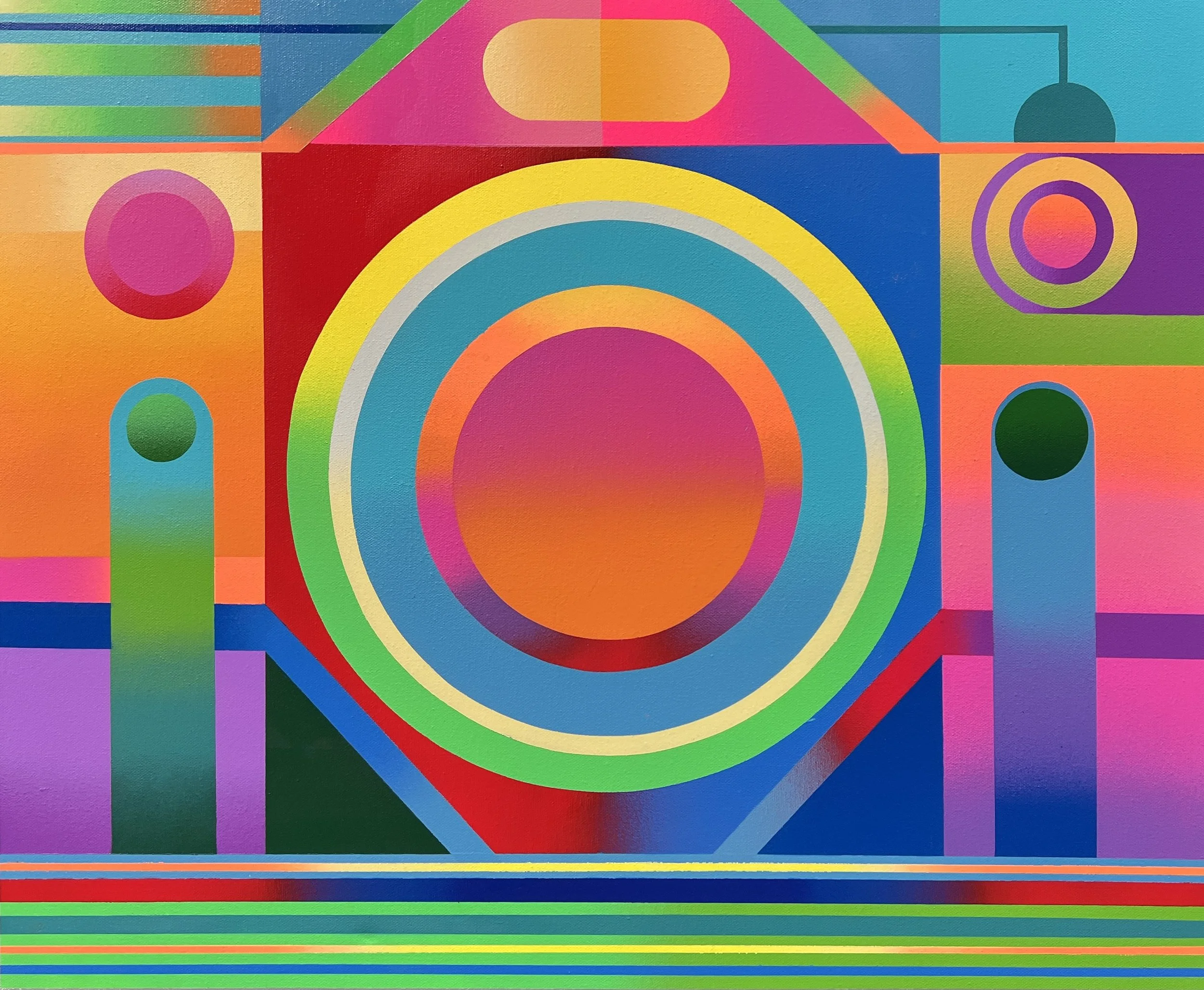 ABST.No.6-Cámara; 2023; Spray sobre Lienzo; 60x73cm