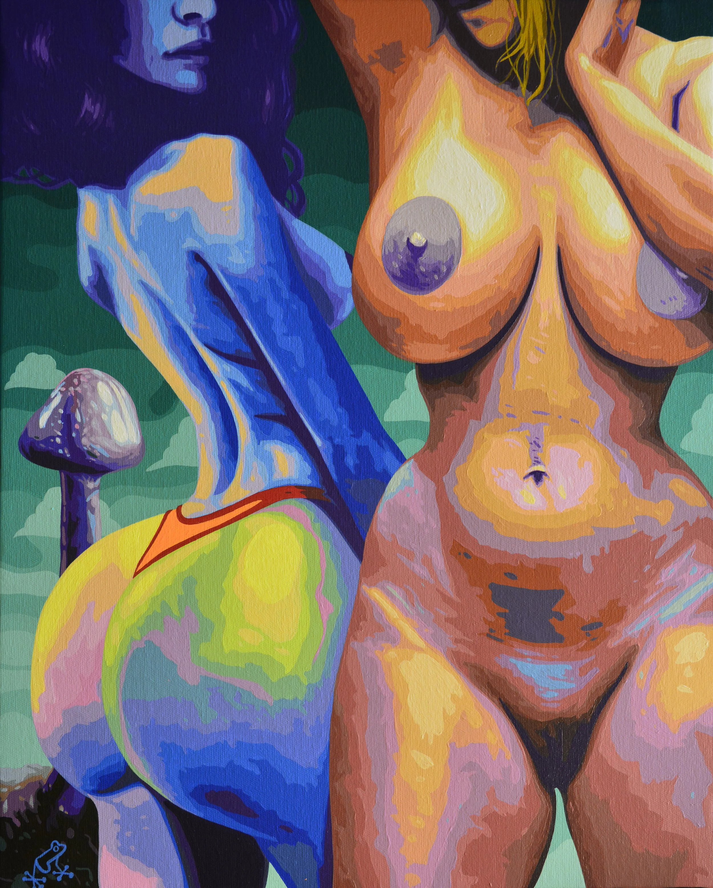 Planta 029 Saphiro and Amber; 2021; Acrílico sobre Lienzo, 51x41cm