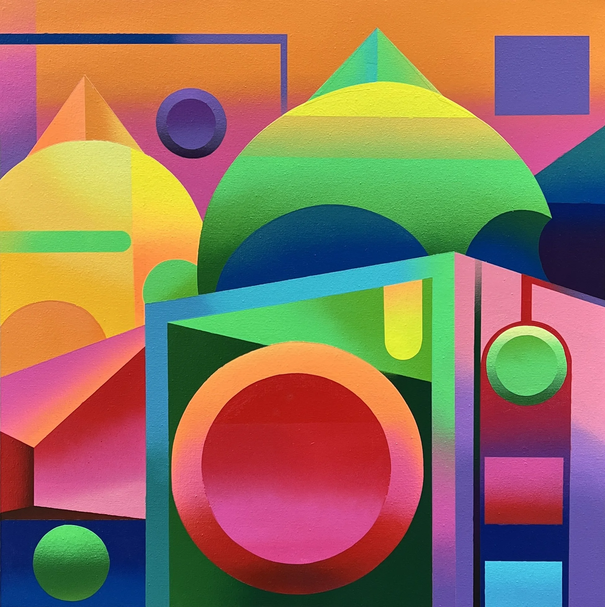 ABST. NO. 8- La Pedrera; 2023; Spray sobre Lienzo; 60x60cm