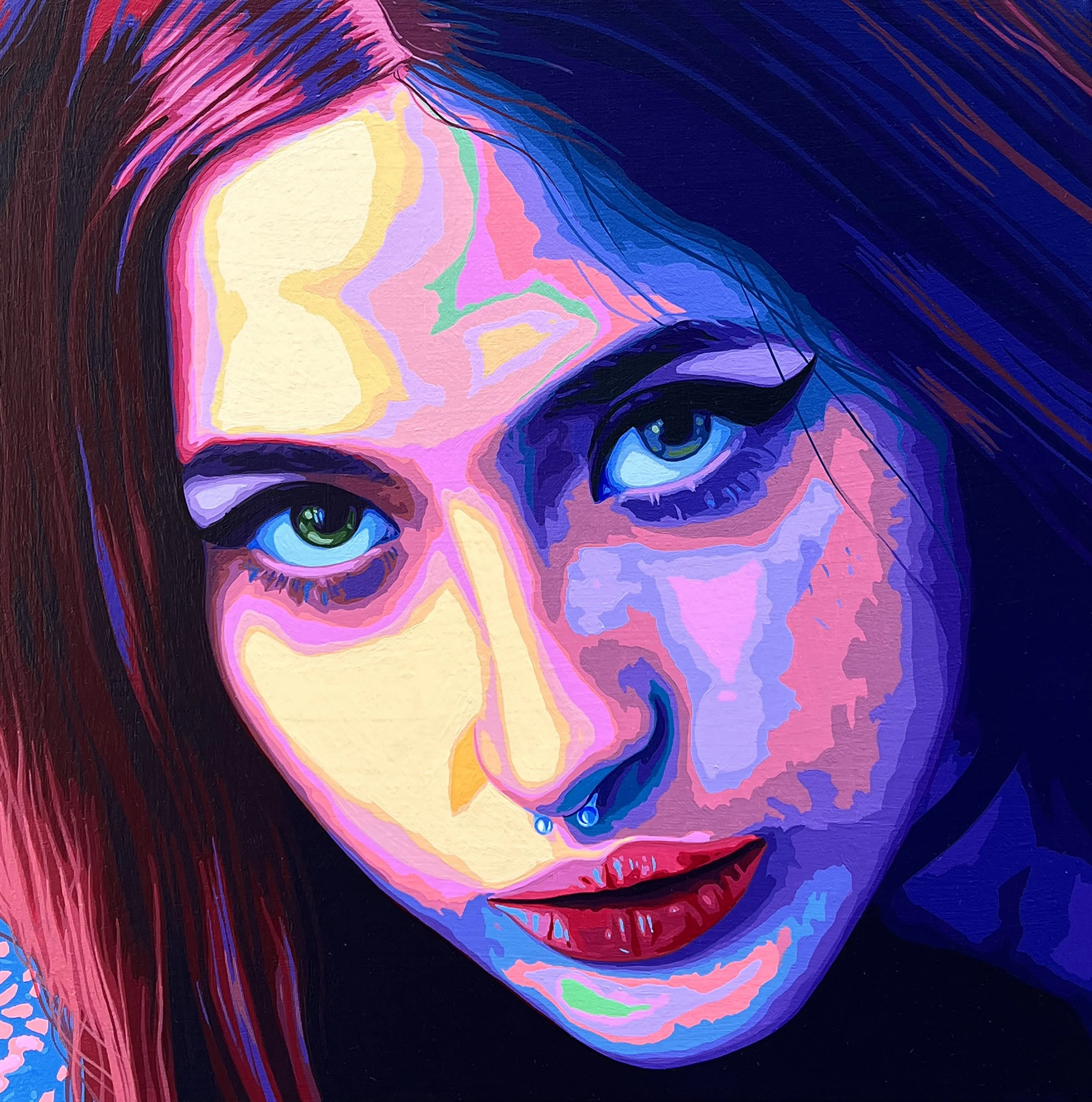 Milano-Memoria del Instinto, 2025, Acrílico sobre Lienzo, 50x50cm