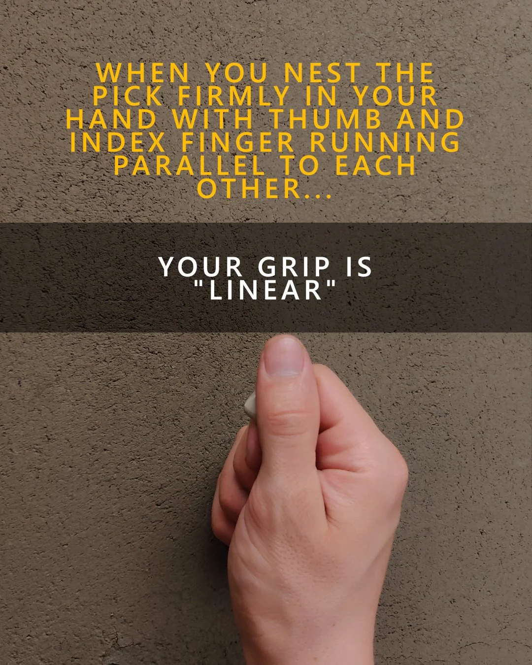Linear Parallel guitar pick plectrum grip
