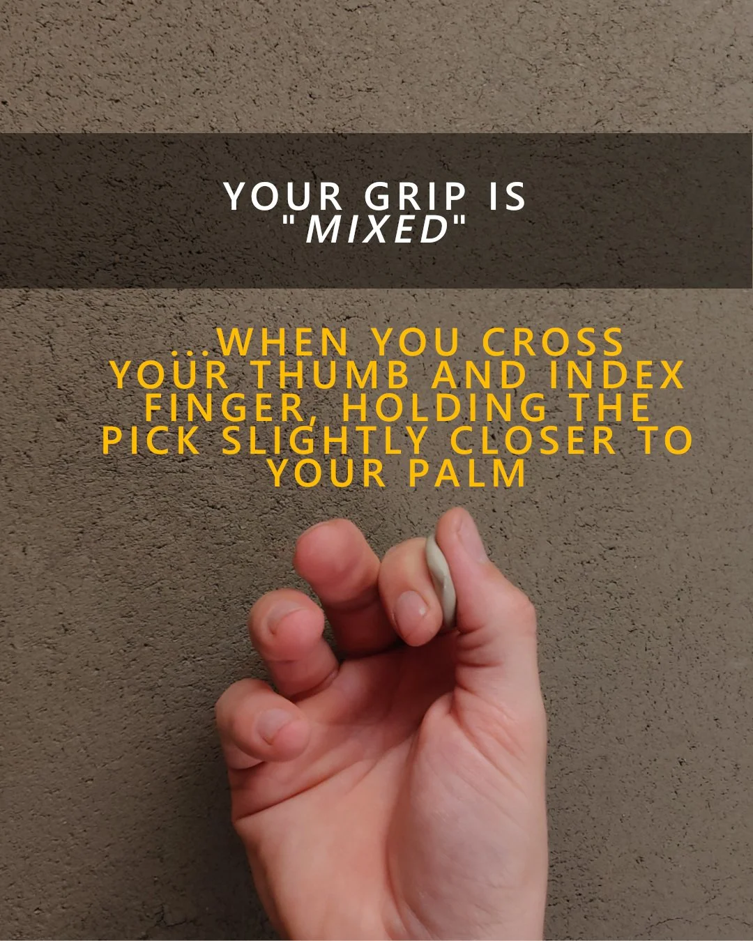 Mixed guitar pick plectrum grip