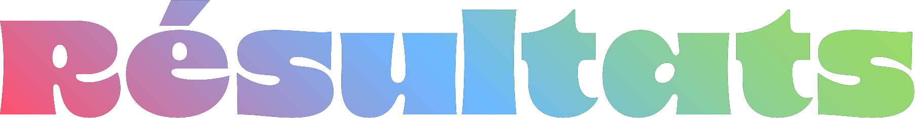 L'image montre un texte stylisé en dégradé de couleurs pastel, avec uniquement une partie visible des lettres.