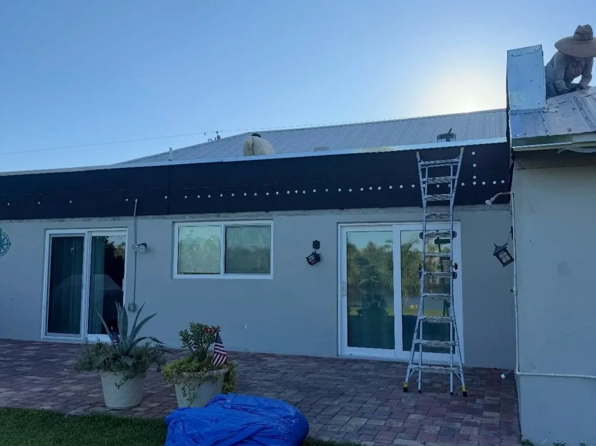 Home owner's back patio starting stage
