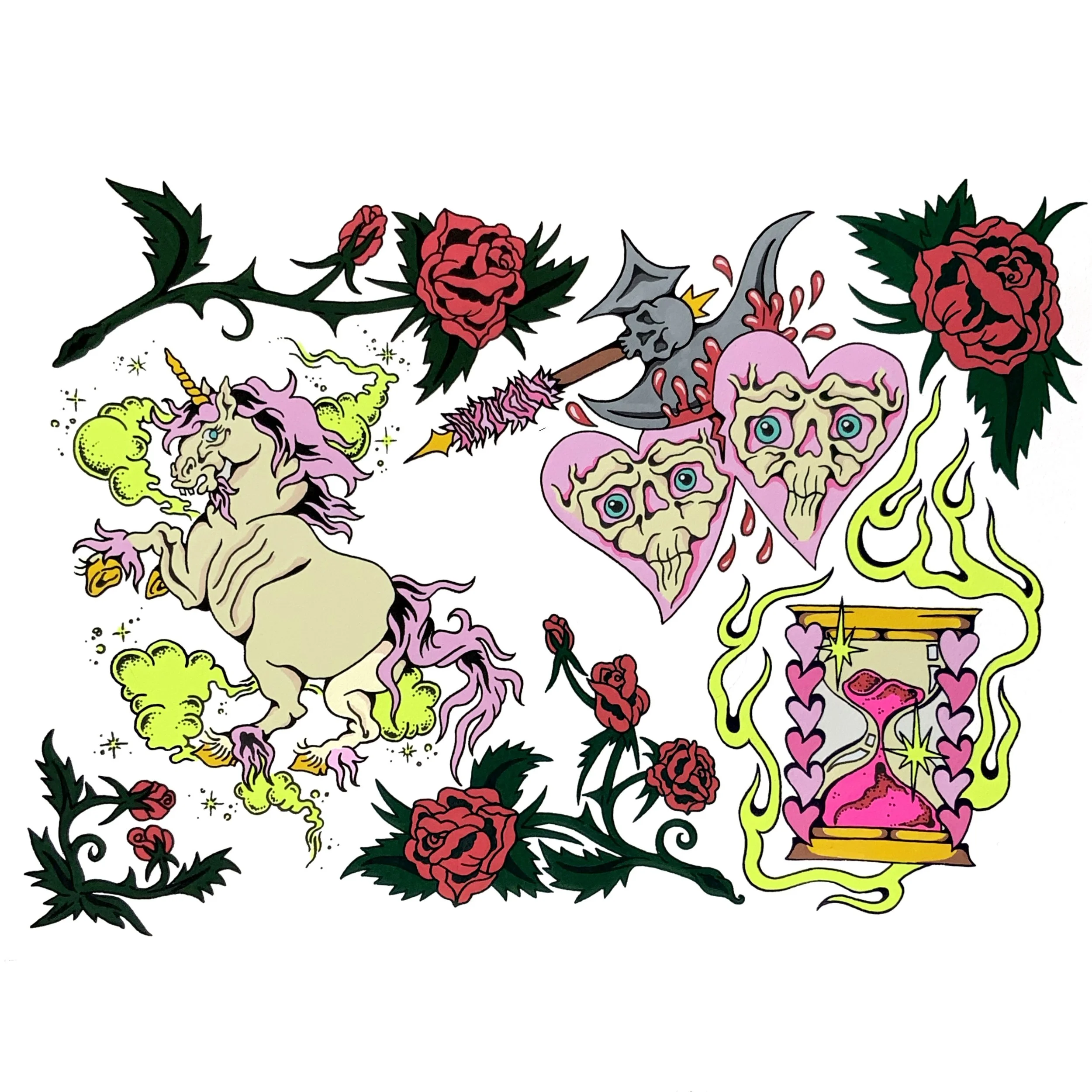 "Heart Broken"
Acrylic Ink
2022