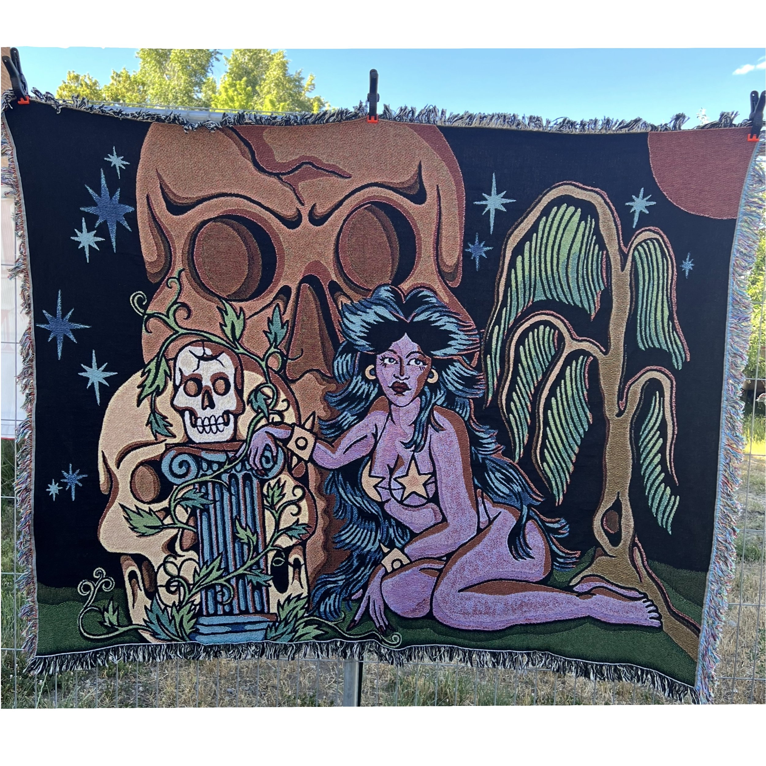 Tapestry Blanket
1 in a series of 5 of Illustrated Story solo show at Trve Brewing, Denver, Colorado. 2023.