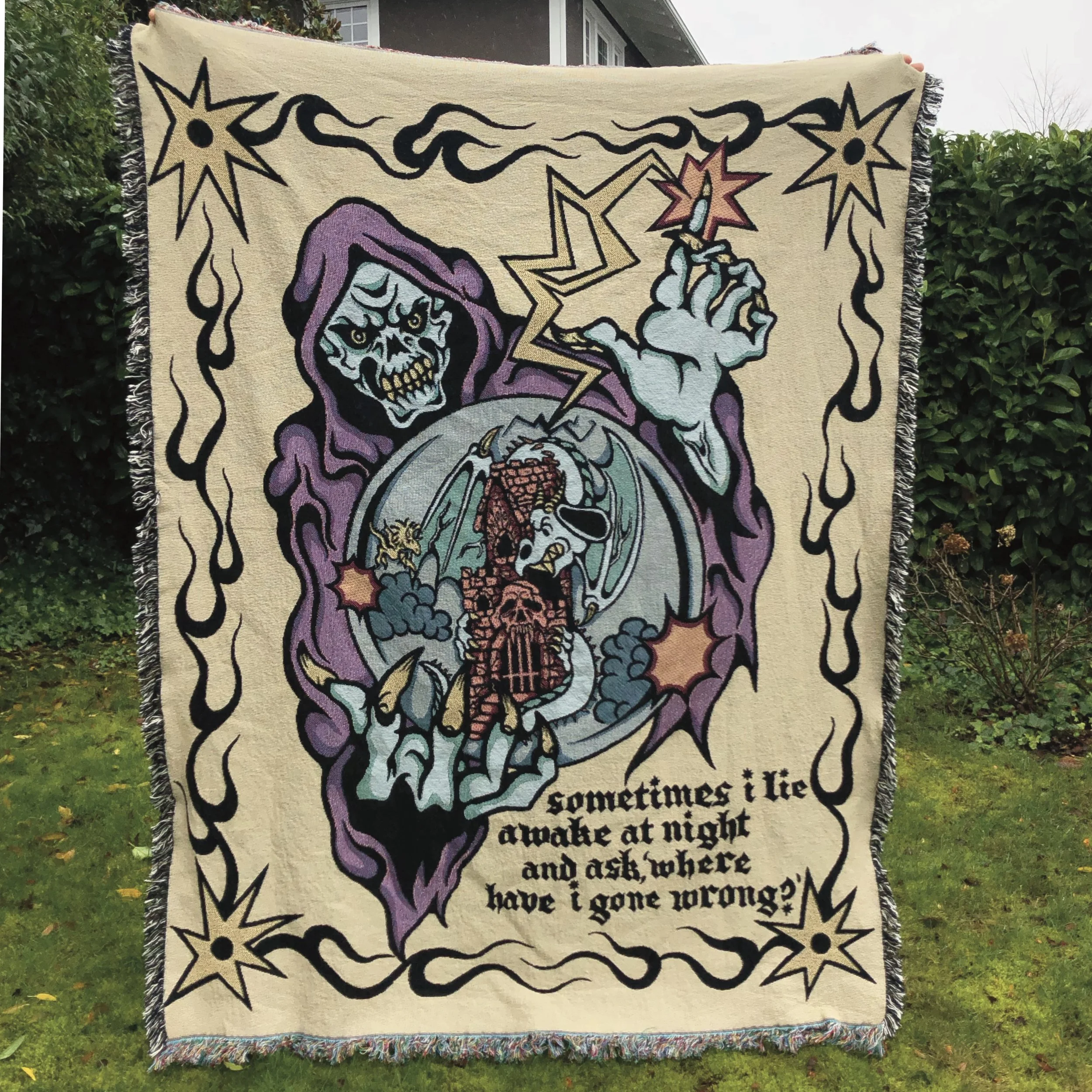 SNOOPYS CASTLE CUSTOM WOVEN BLANKET