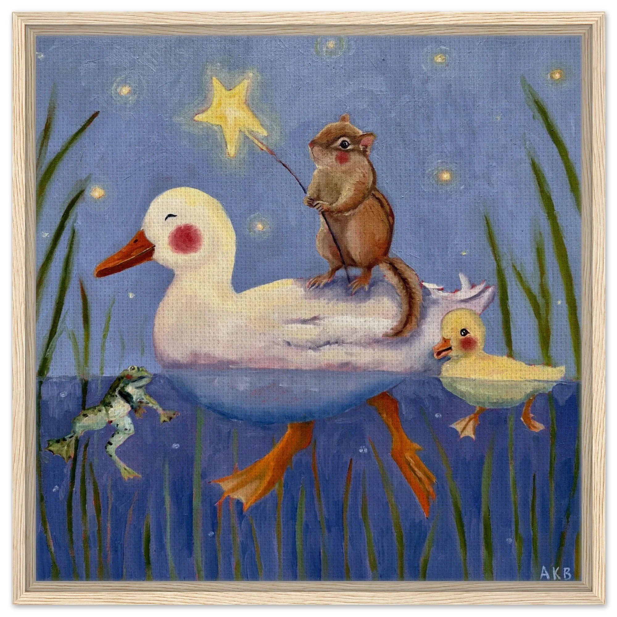 Framed Canvas Print, 'Follow The Flicker'