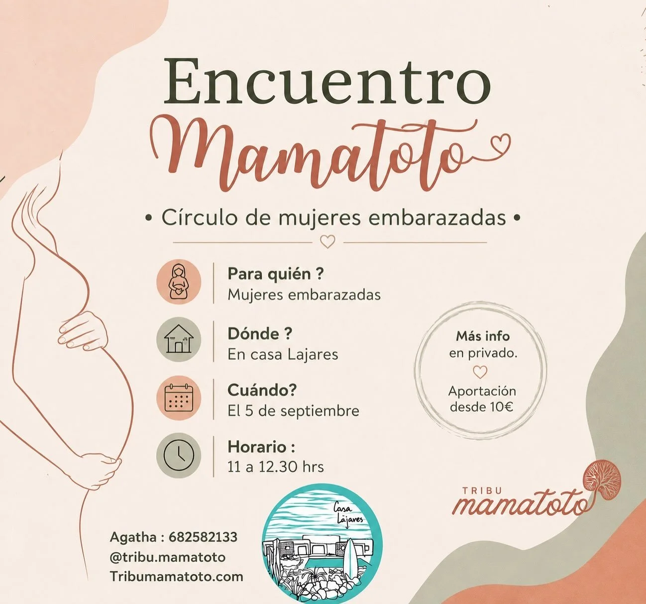 Si est&aacute;s embarazada, este encuentro es para ti. 

Un espacio &iacute;ntimo para encontrarte con otras mujeres embarazadas y compartir lo que est&aacute;s viviendo.

Como doula, estar&eacute; all&iacute; para cuidar y sostener el espacio.

🌿 S
