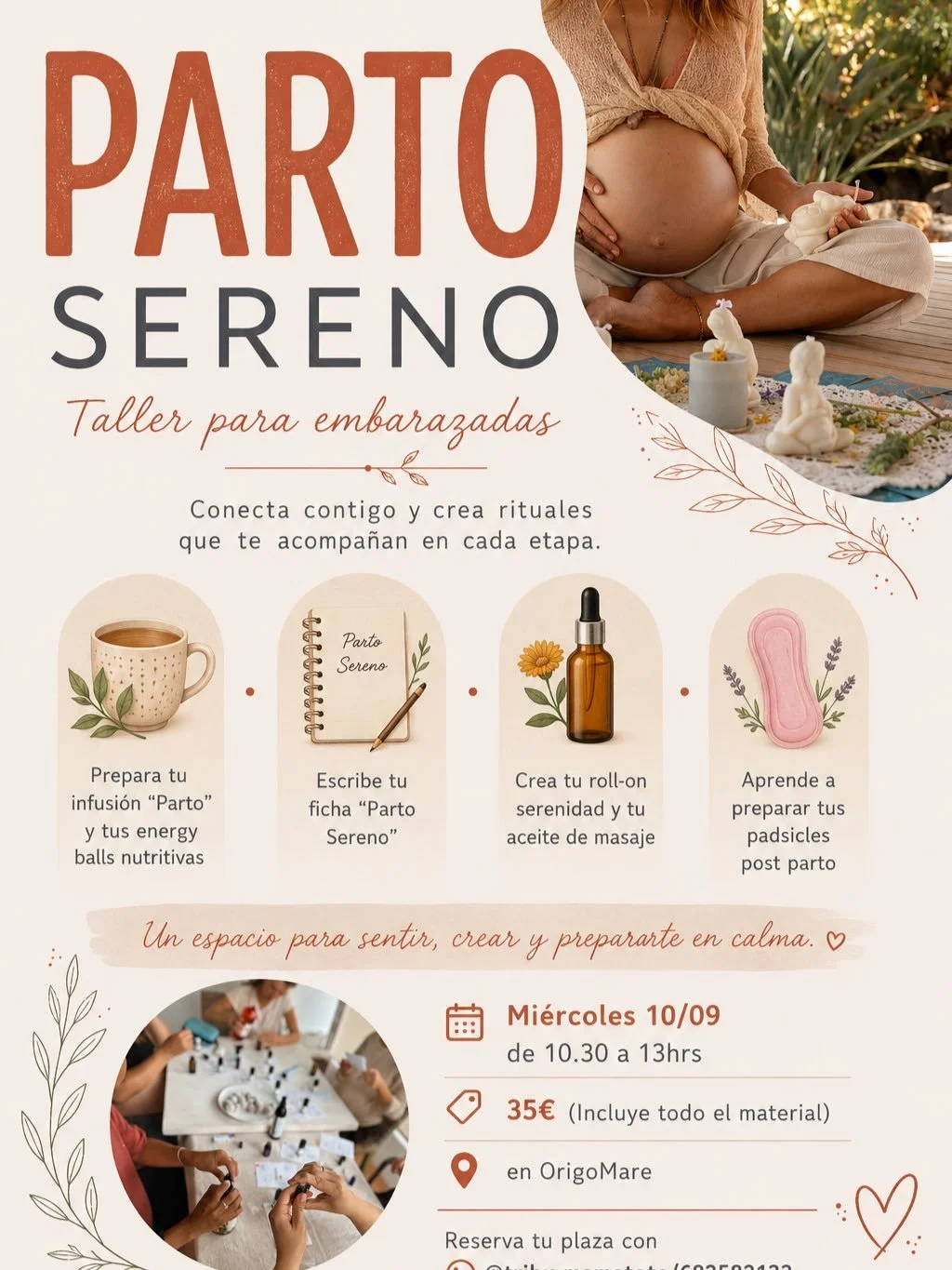 Un poquito de lo que pasa en un taller Parto Sereno 🤎

Un espacio para conectar contigo y con tu beb&eacute;, prepararte para el nacimiento desde la calma y la confianza, y compartir con otras mujeres que est&aacute;n transitando el mismo momento de