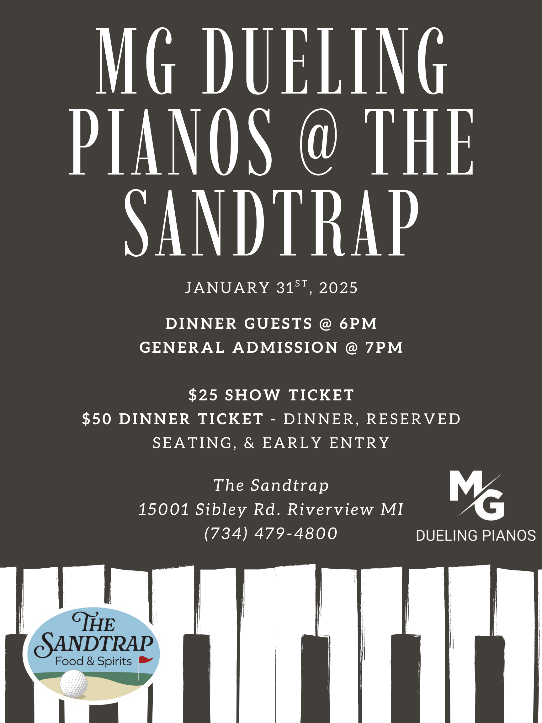 MG Dueling Pianos @ The Sandtrap