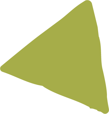 An olive green right-pointing triangle shape.