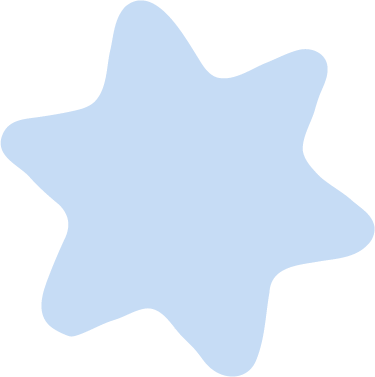 Light blue irregular-shaped blotch with uneven edges on a white background.
