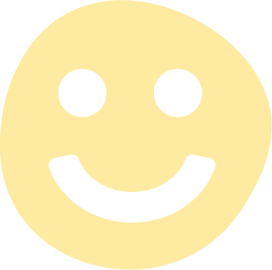 Smiley face emoji with yellow background and black facial features.